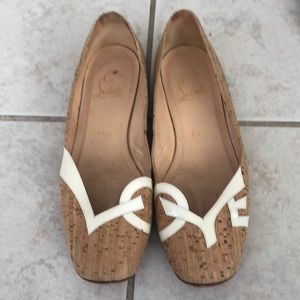 Christian Louboutin Cork LOVE flats size 38.5